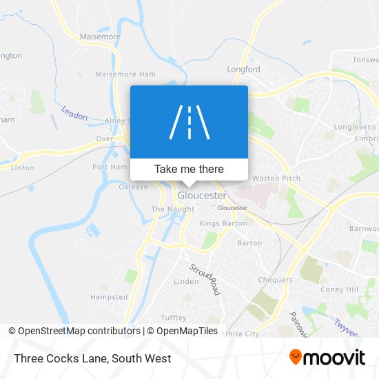 Three Cocks Lane map