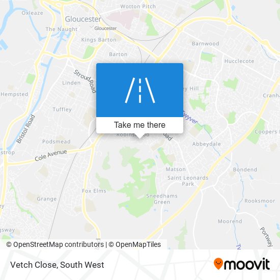 Vetch Close map