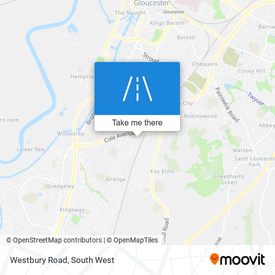 Westbury Road map