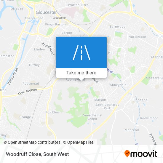 Woodruff Close map
