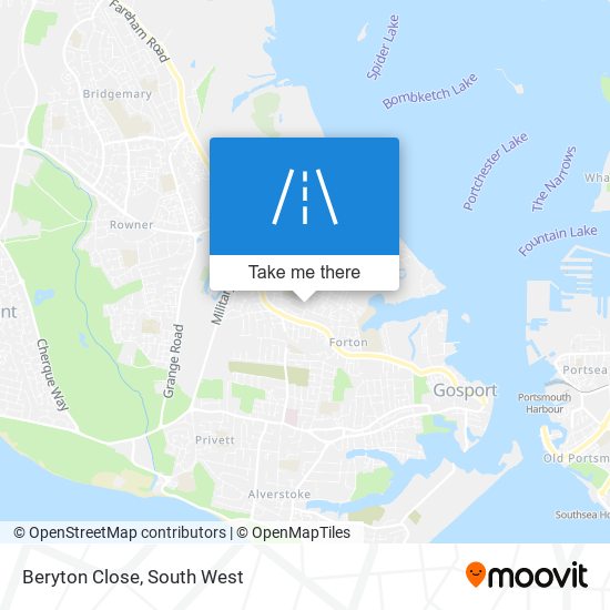 Beryton Close map