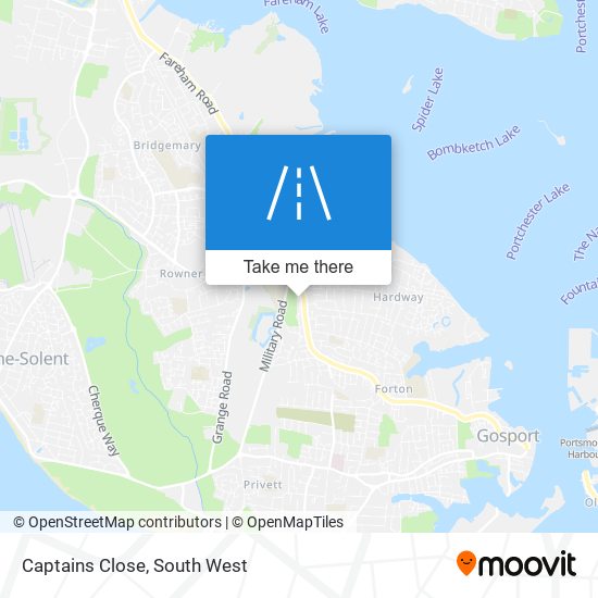 Captains Close map
