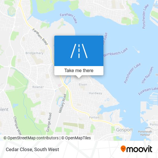 Cedar Close map