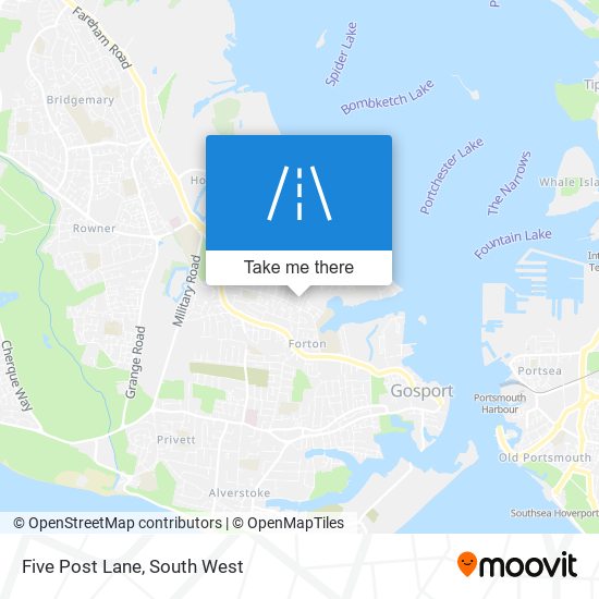 Five Post Lane map
