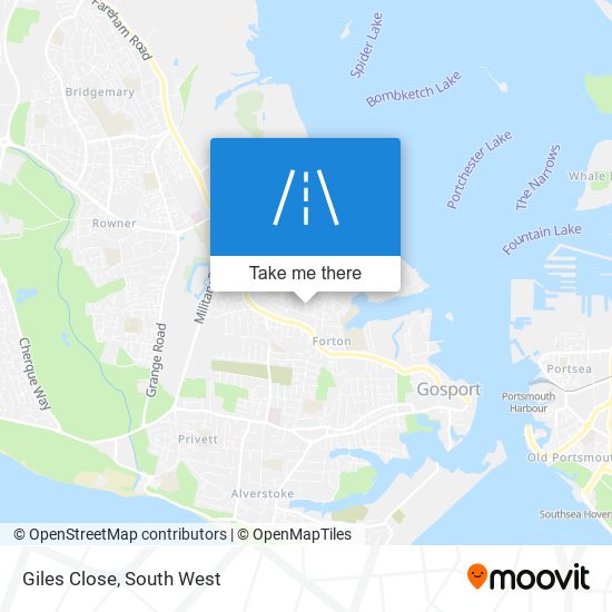 Giles Close map
