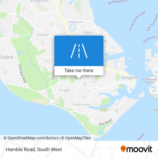 Hamble Road map
