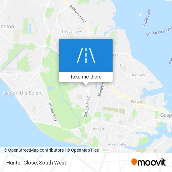Hunter Close map