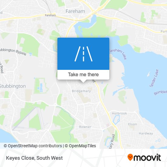 Keyes Close map