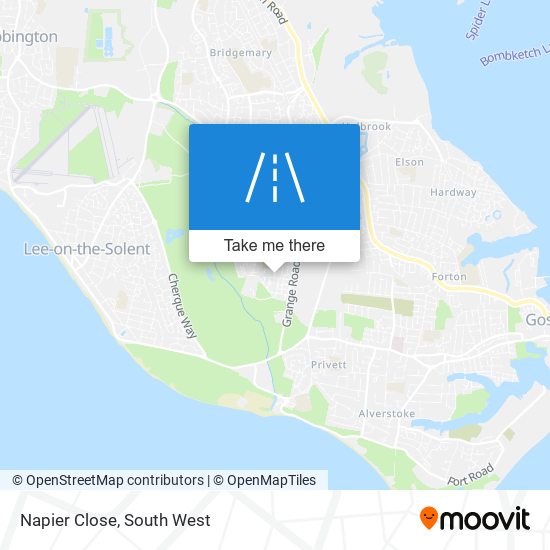 Napier Close map