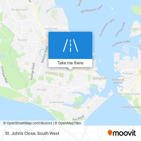 St. John's Close map