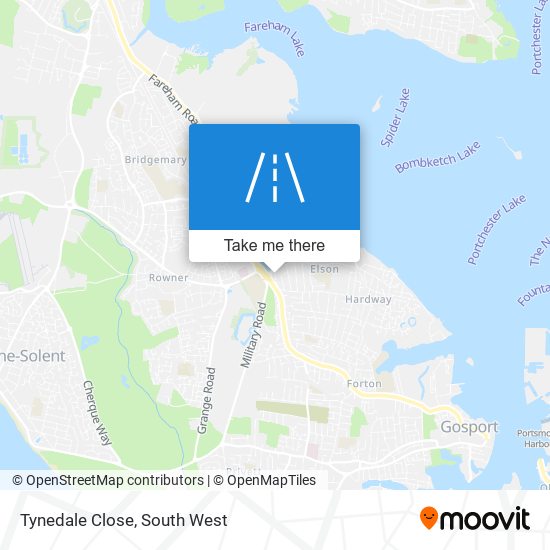 Tynedale Close map