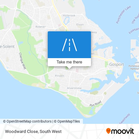 Woodward Close map