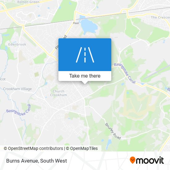 Burns Avenue map