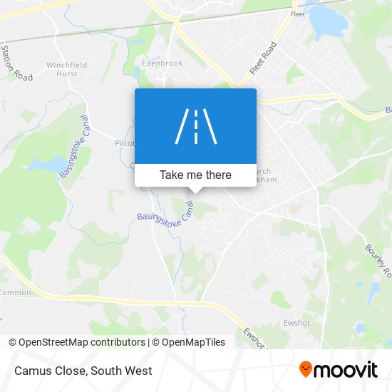 Camus Close map
