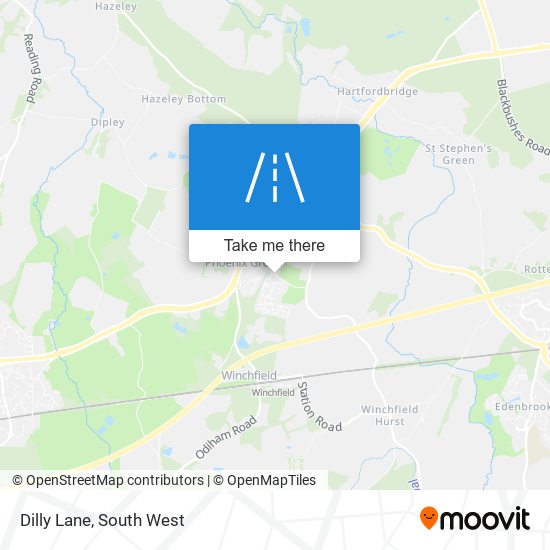 Dilly Lane map