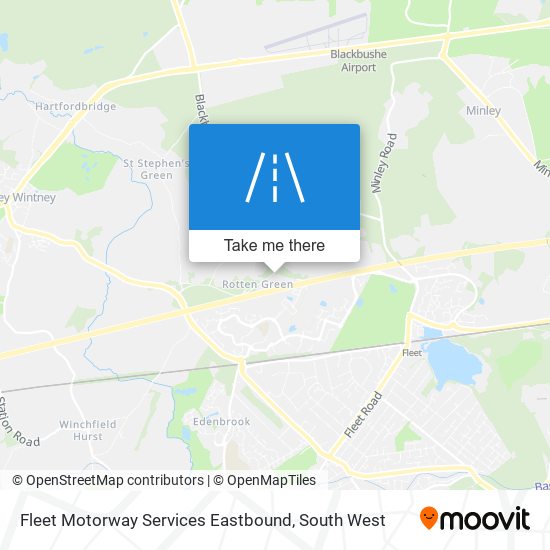 Fleet Motorway Services Eastbound map