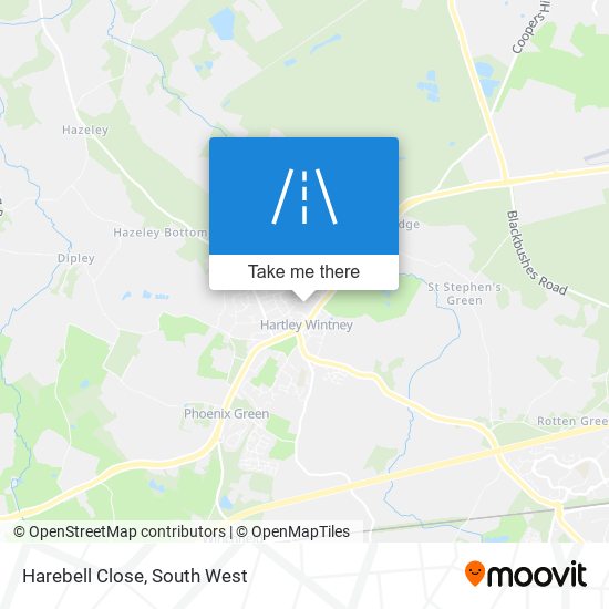 Harebell Close map