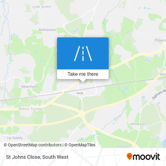 St Johns Close map