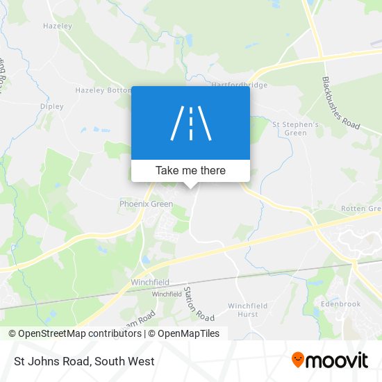 St Johns Road map