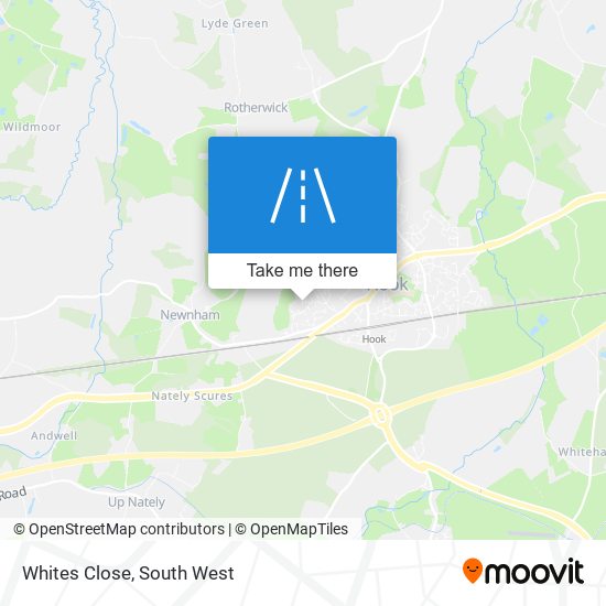 Whites Close map