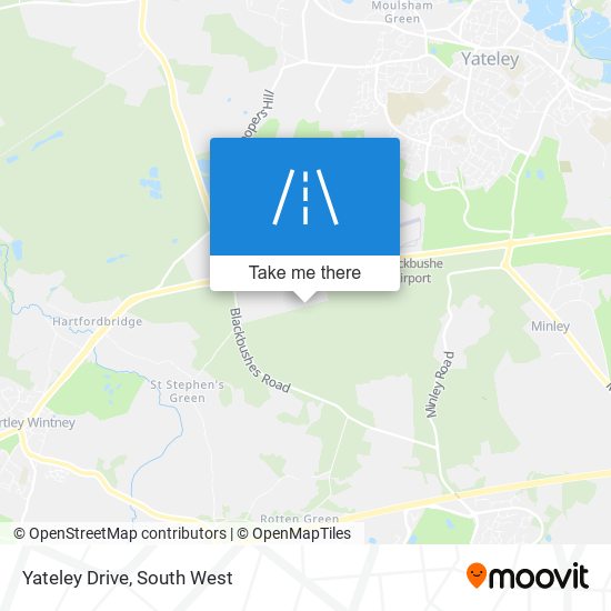 Yateley Drive map