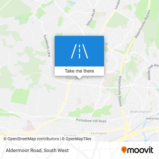 Aldermoor Road map