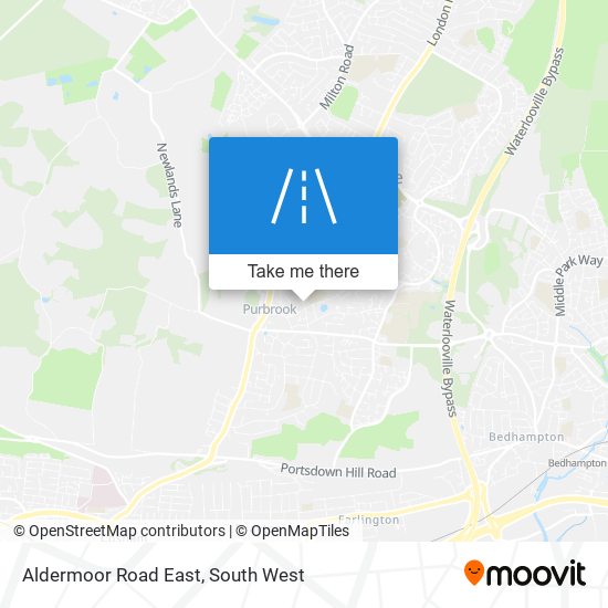 Aldermoor Road East map