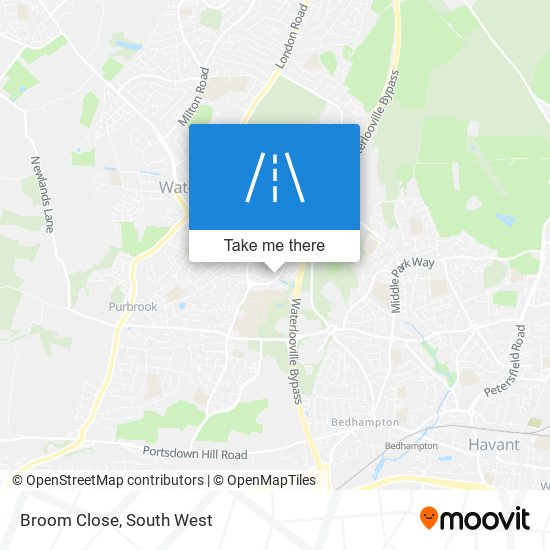 Broom Close map