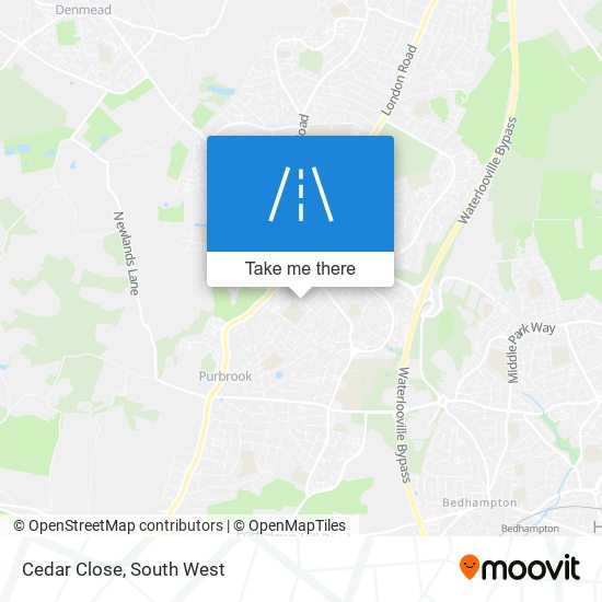 Cedar Close map