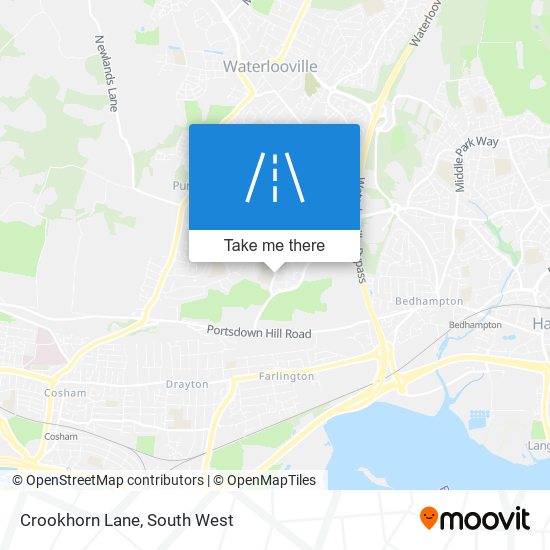 Crookhorn Lane map