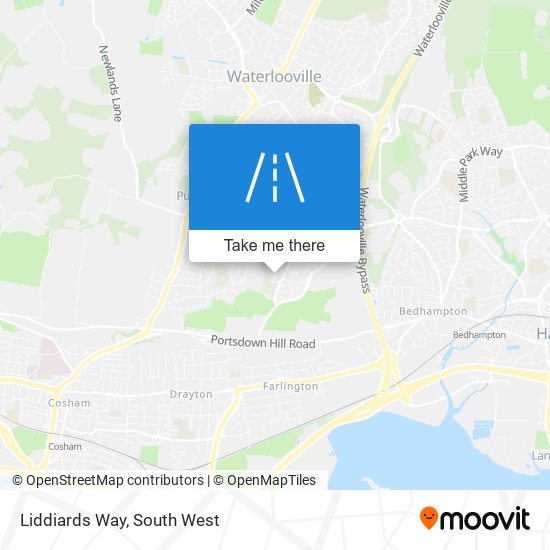 Liddiards Way map
