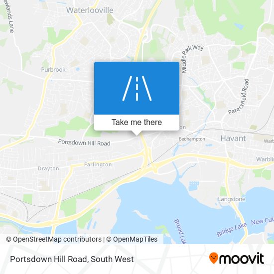 Portsdown Hill Road map