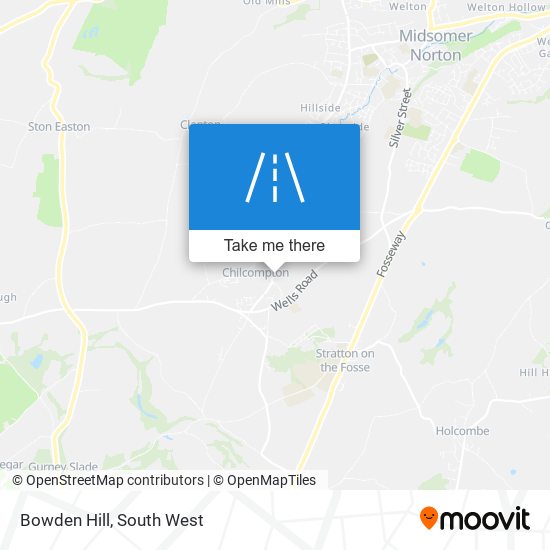 Bowden Hill map