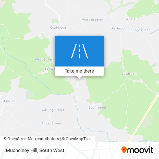 Muchelney Hill map