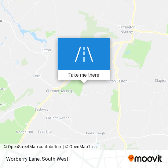 Worberry Lane map