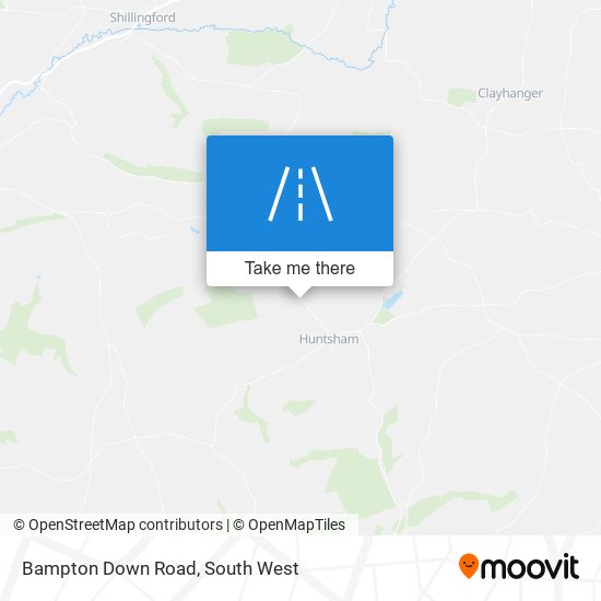 Bampton Down Road map