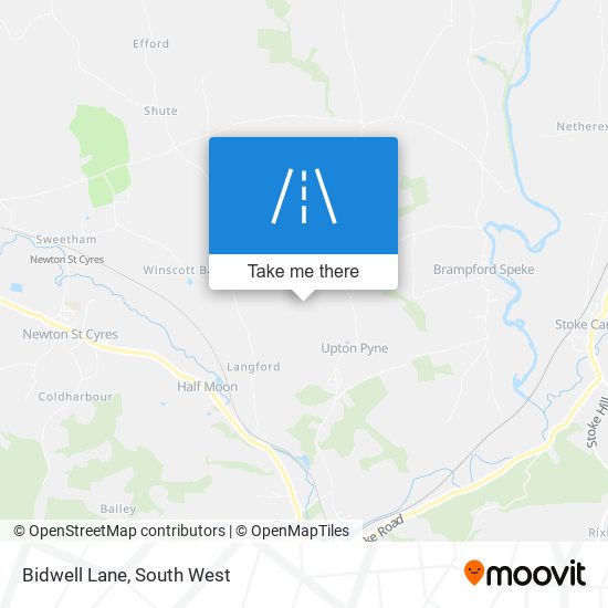 Bidwell Lane map