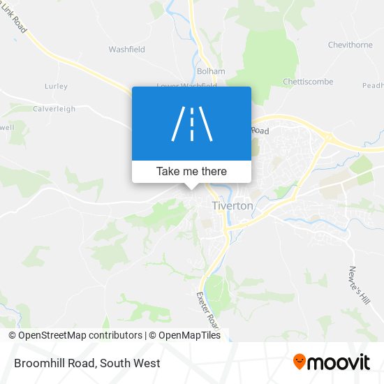 Broomhill Road map