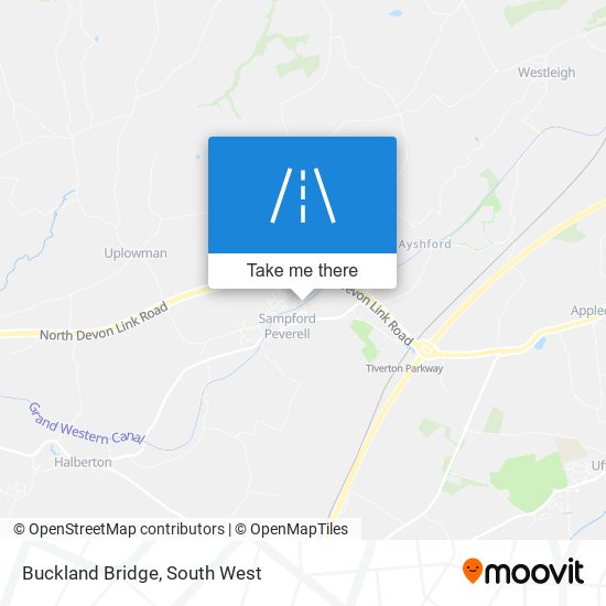 Buckland Bridge map