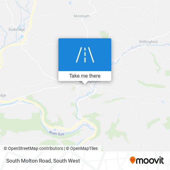 South Molton Road map