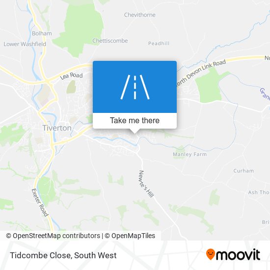 Tidcombe Close map