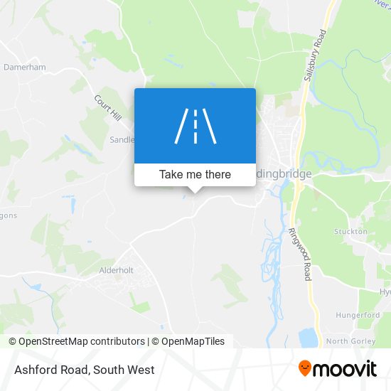 Ashford Road map