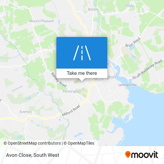 Avon Close map
