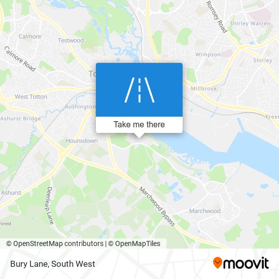 Bury Lane map