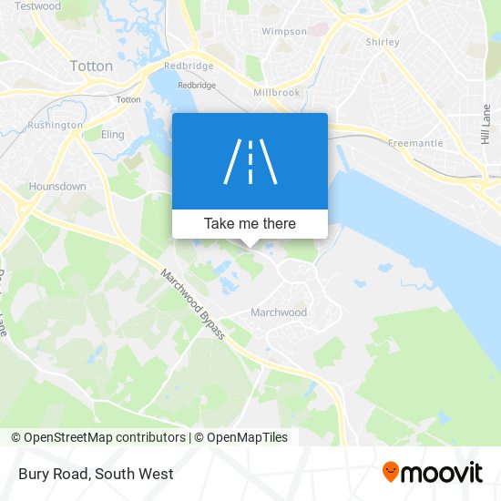 Bury Road map
