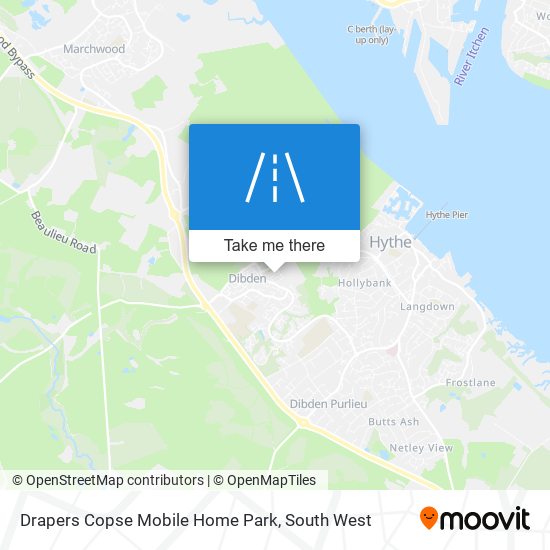 Drapers Copse Mobile Home Park map
