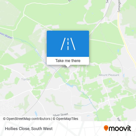 Hollies Close map