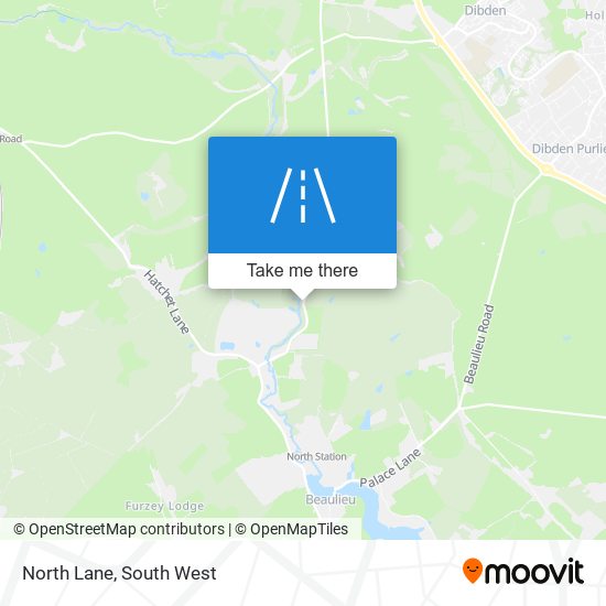 North Lane map
