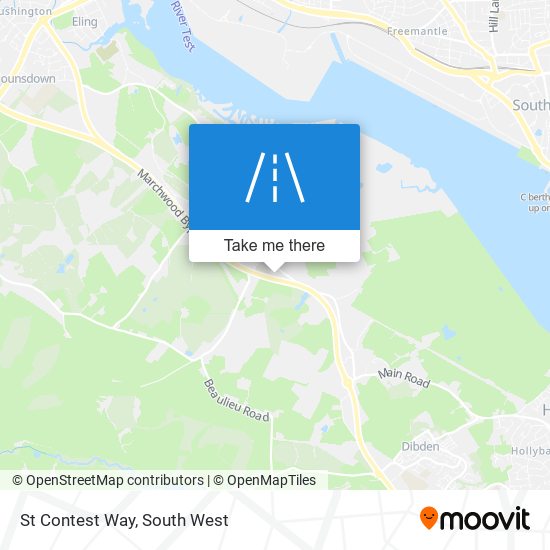 St Contest Way map