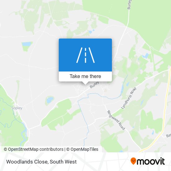 Woodlands Close map